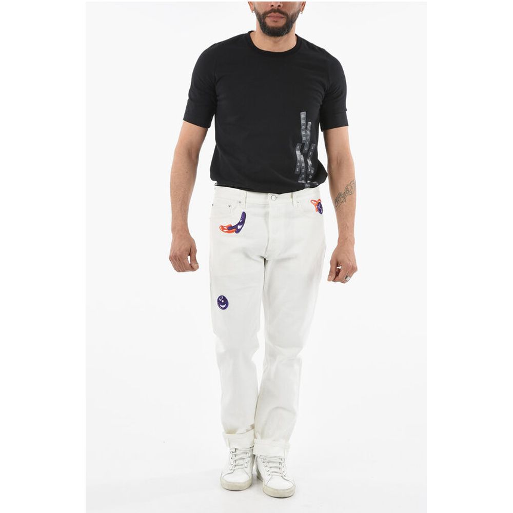 Slim Fit Jeans with Patches 17cm