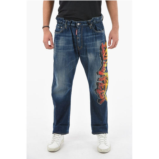 Tapered-fit BIG BROTHER Denims with Multicolor Logo Print 19