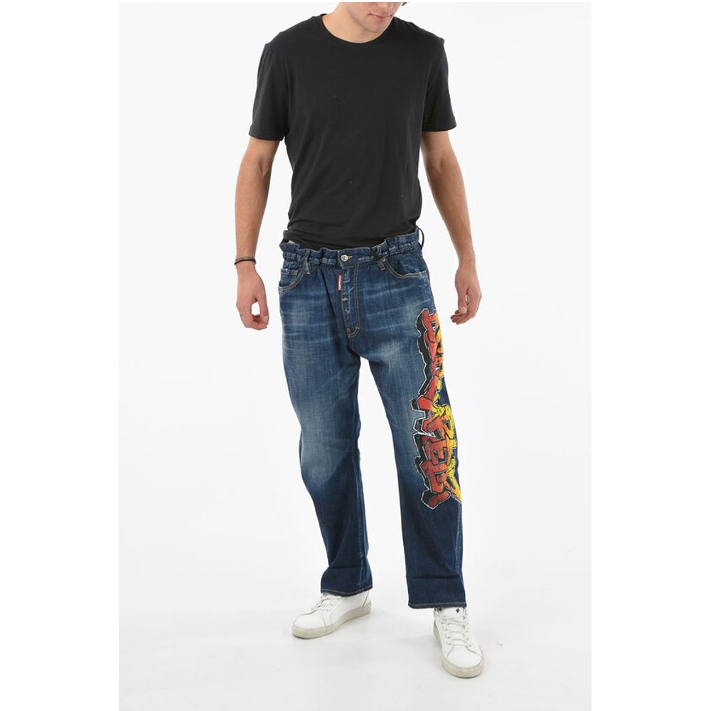Tapered-fit BIG BROTHER Denims with Multicolor Logo Print 19