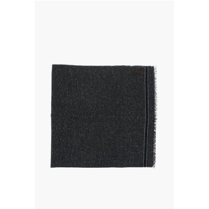 Houndstooth Scarf with Fringes