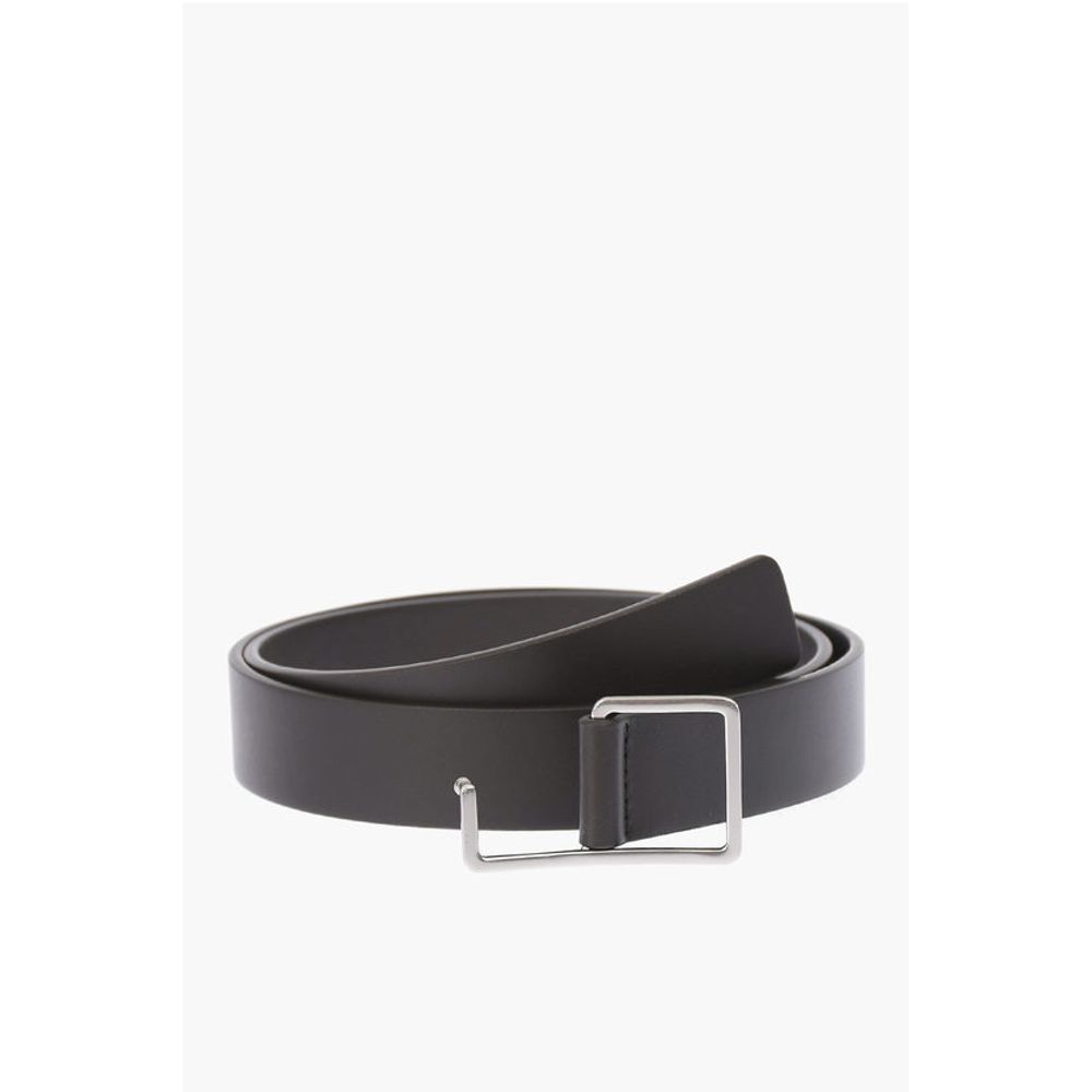 Asymmetric Buckle Leather Belt