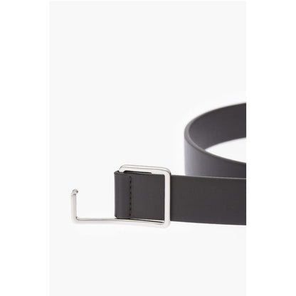 Asymmetric Buckle Leather Belt