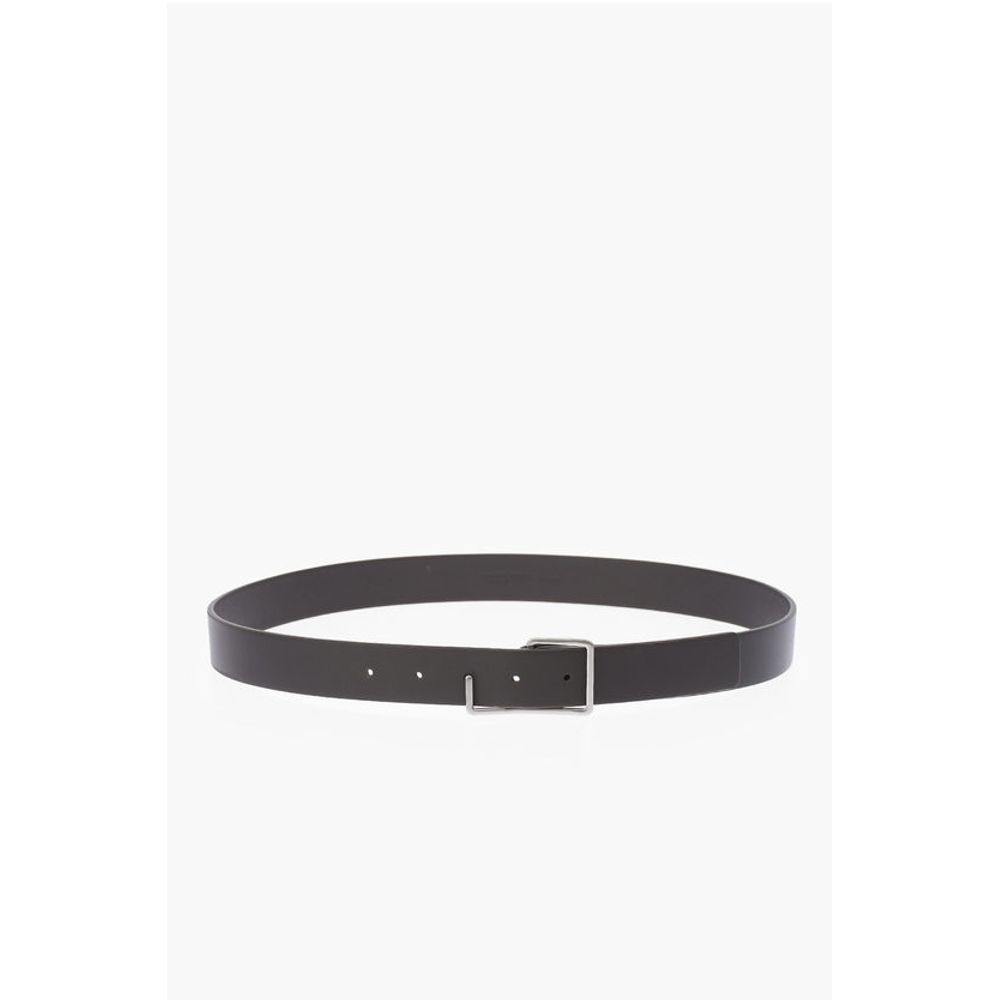 Asymmetric Buckle Leather Belt