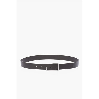 Asymmetric Buckle Leather Belt