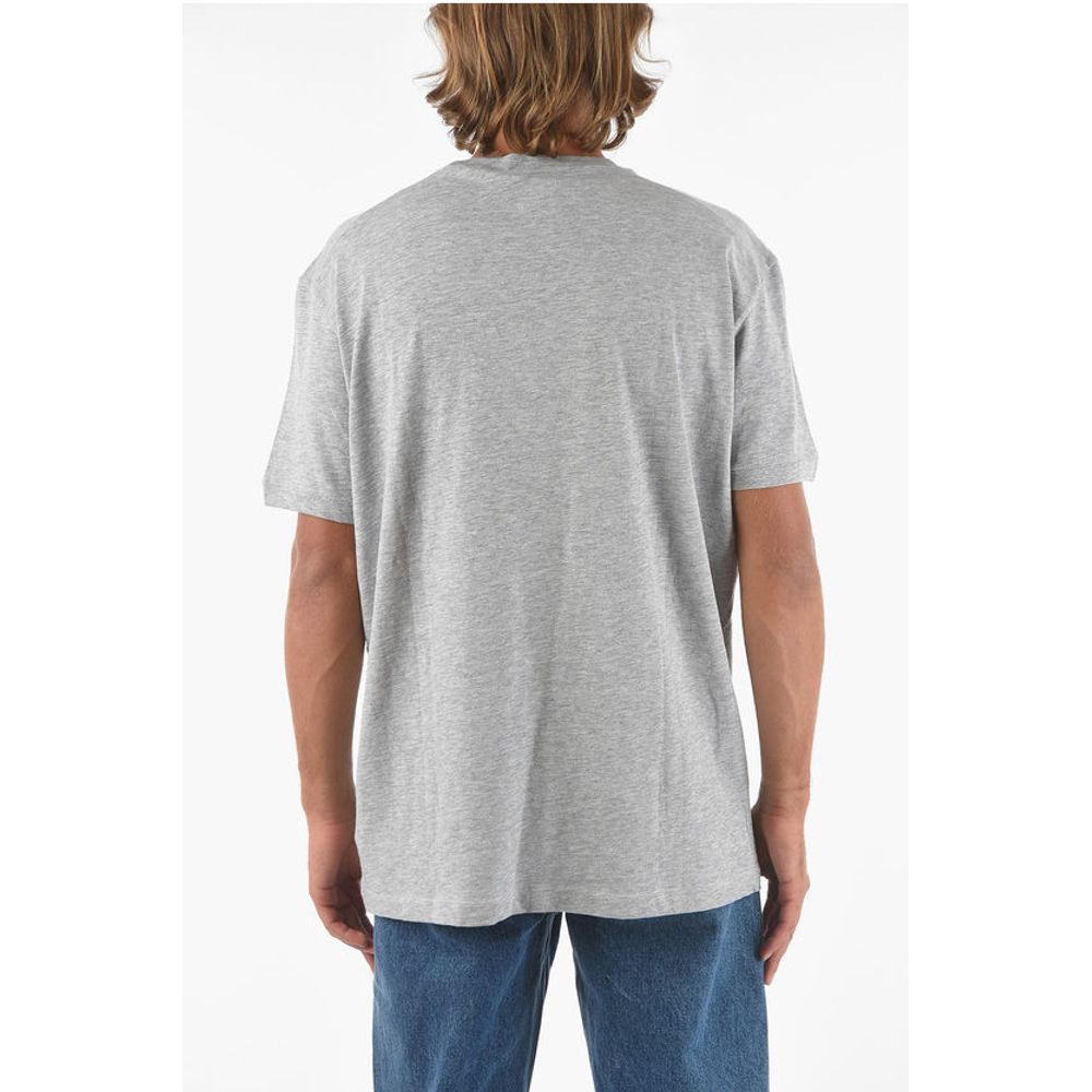 Crew Neck Printed Logo Cotton T-Shirt