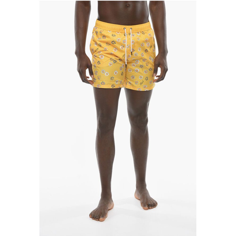Printed FLOWER Boxer Swimsuit