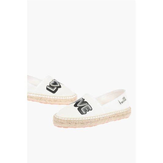 LOVE mesh espadrilles with logo-print and raffia sole