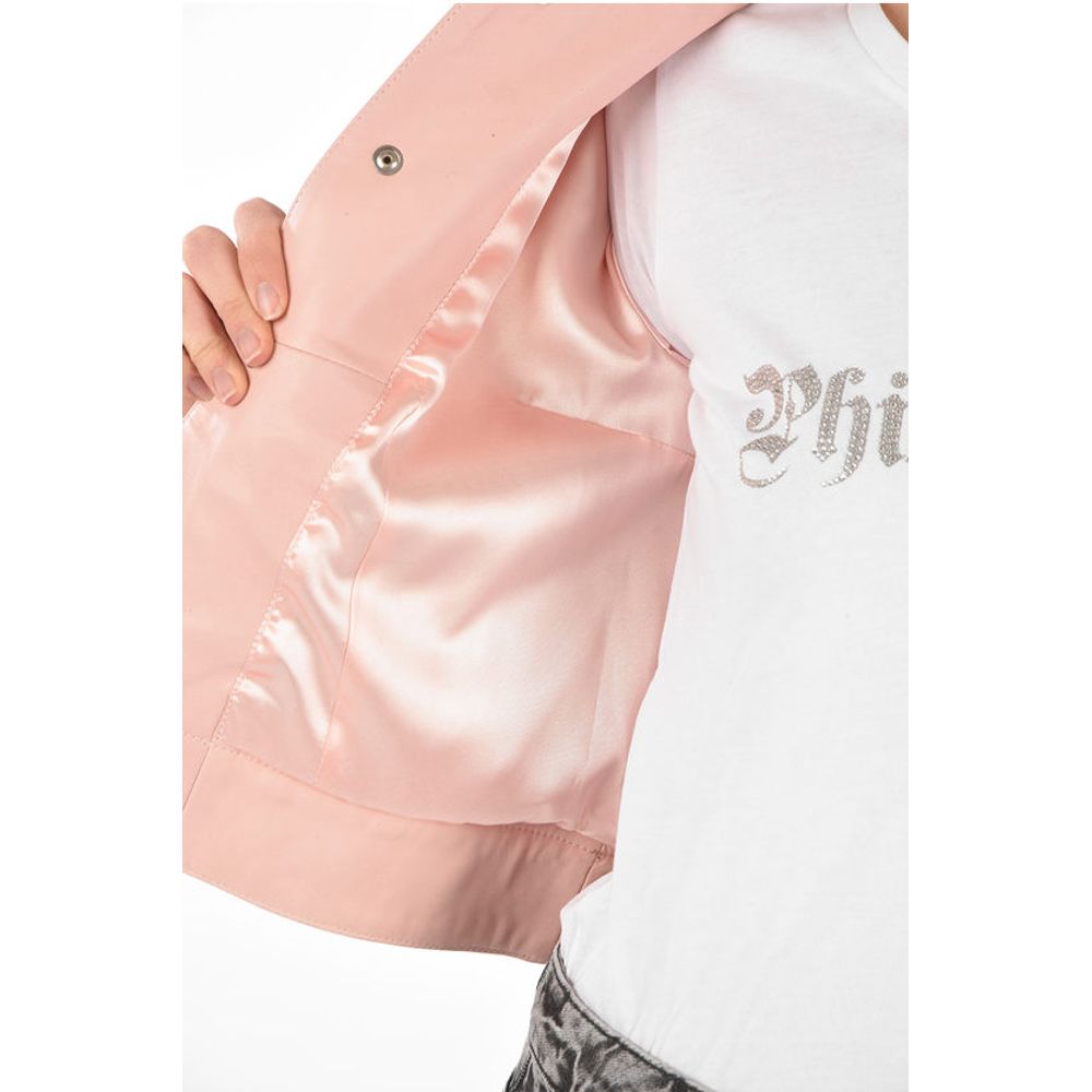 COUTURE Leather Bomber Jacket CRYSTAL embellished with studs
