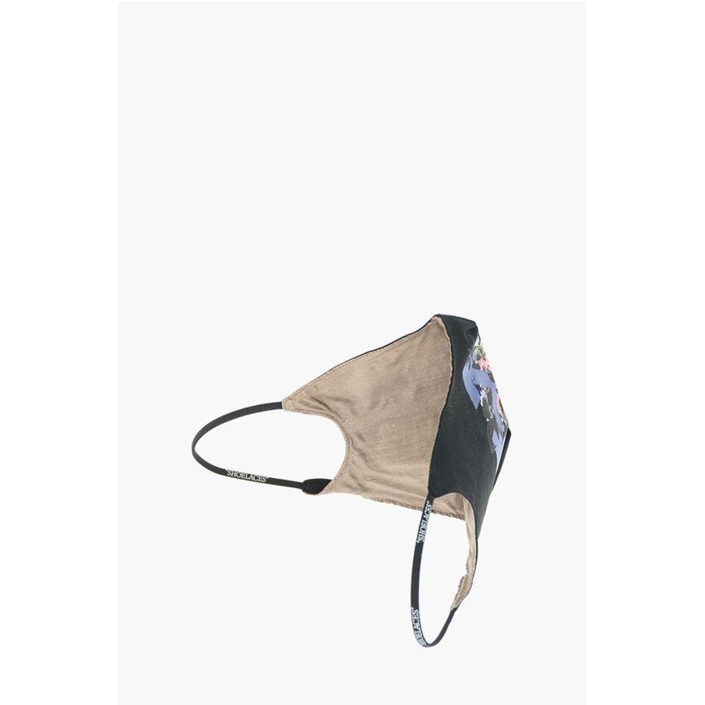 cotton FLOWER STRIPE ARROW face mask