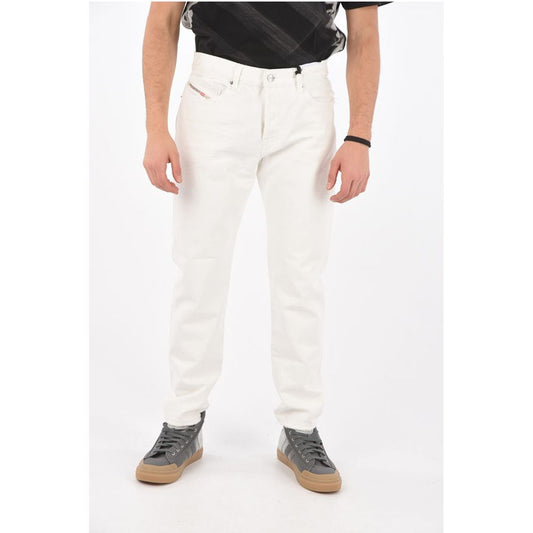 17cm vintage effect frayed hem D-FINING tapered fit jeans L3