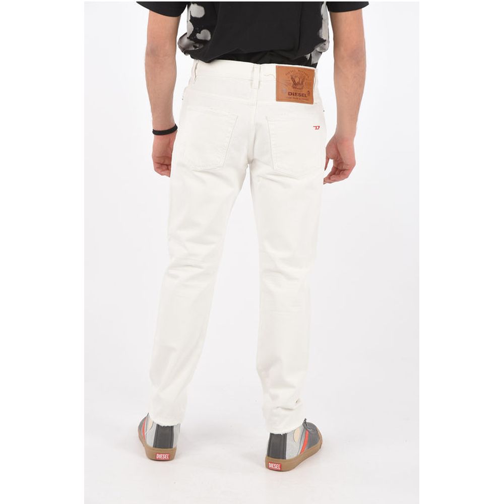 17cm vintage effect frayed hem D-FINING tapered fit jeans L3