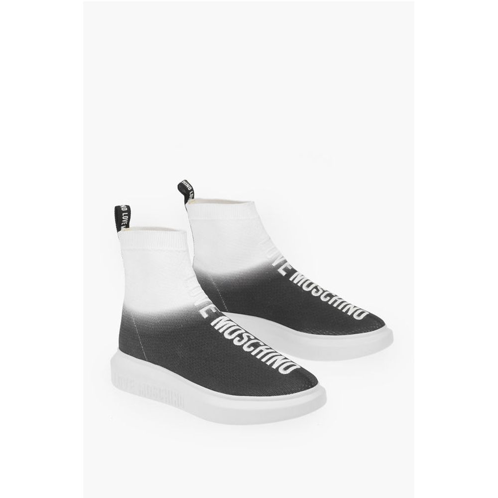 LOVE shaded sock high top sneakers with embroidery logo