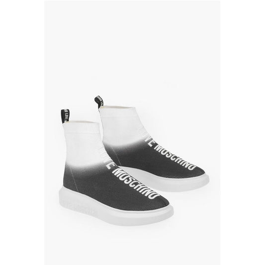 LOVE shaded sock high top sneakers with embroidery logo