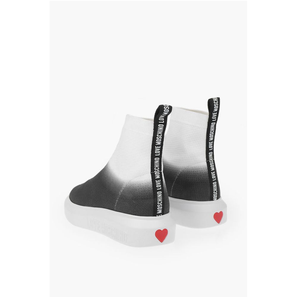 LOVE shaded sock high top sneakers with embroidery logo
