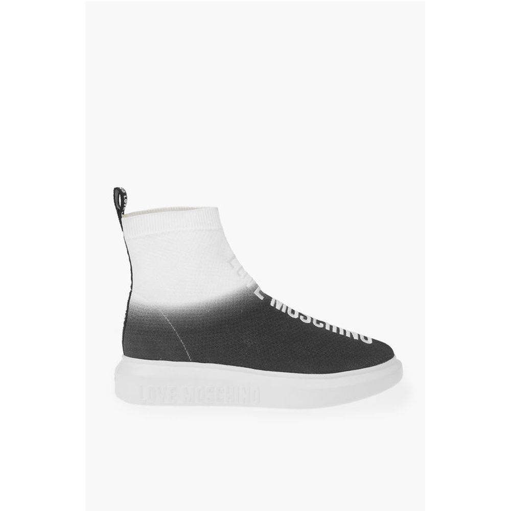 LOVE shaded sock high top sneakers with embroidery logo