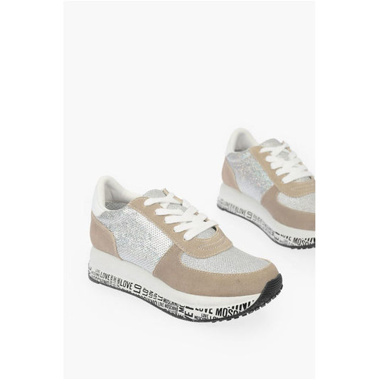 LOVE suede leather sneakers with sequins