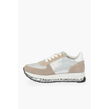 LOVE suede leather sneakers with sequins