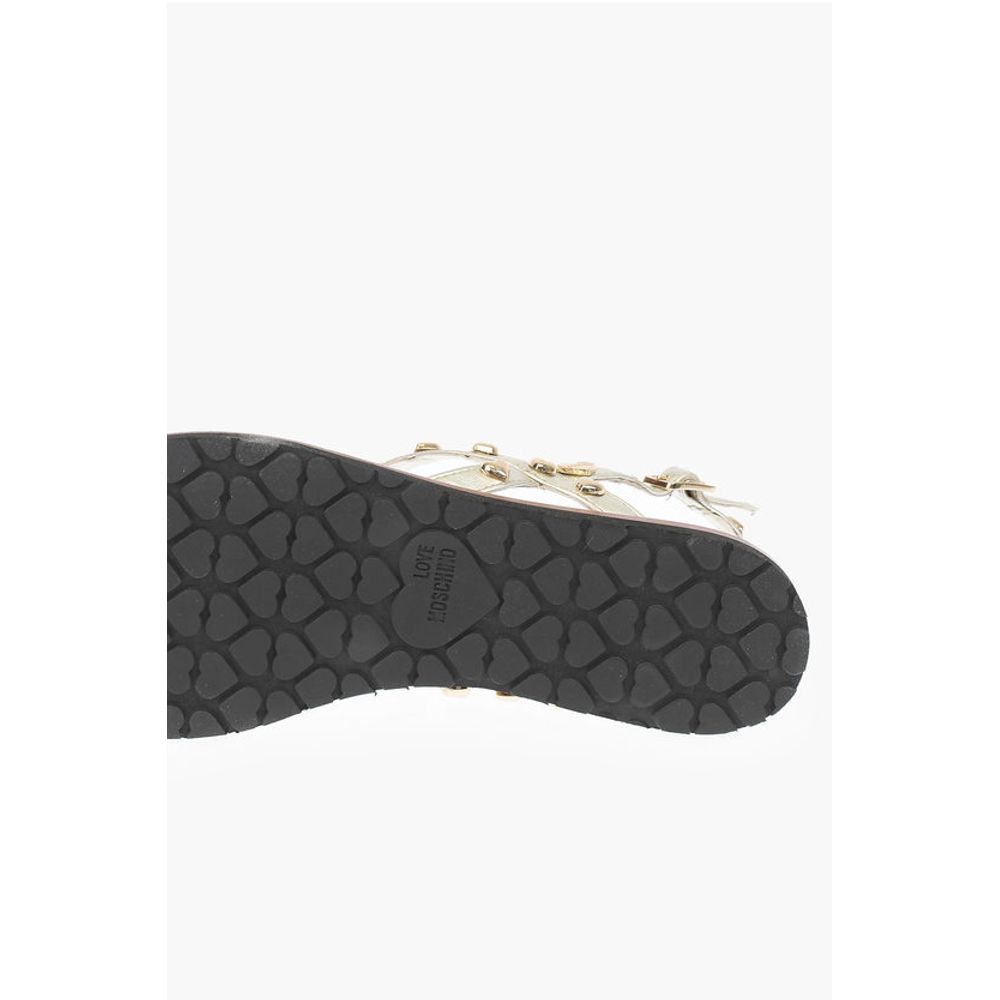 LOVE Laminated Leather Thong Sandals CAPRI with Studs