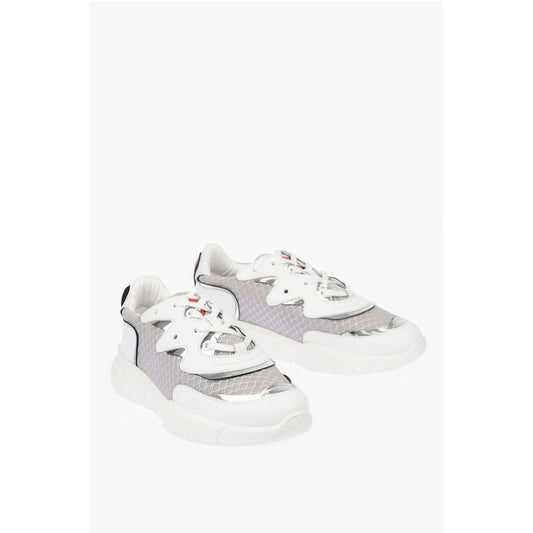 LOVE Leather and Fabric Sneakers RUNNING35 with Logoed Heart