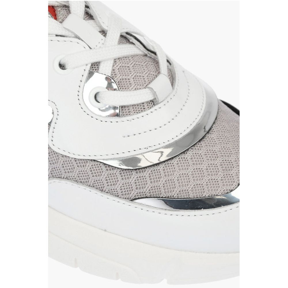 LOVE Leather and Fabric Sneakers RUNNING35 with Logoed Heart