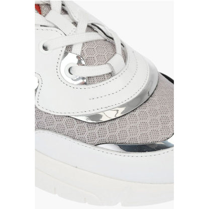 LOVE Leather and Fabric Sneakers RUNNING35 with Logoed Heart