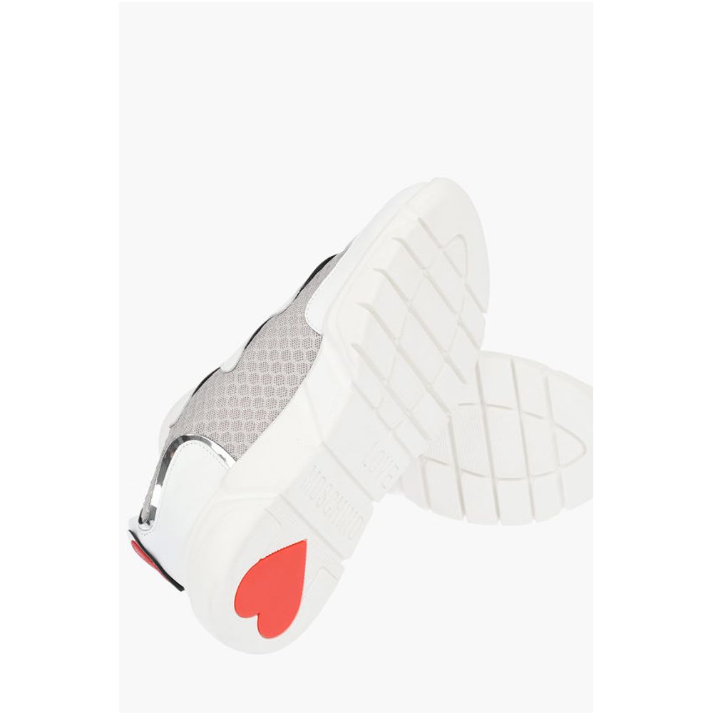 LOVE Leather and Fabric Sneakers RUNNING35 with Logoed Heart