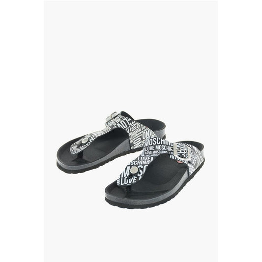 LOVE MOSCHINO all over logo printed two tone BIRKI30 thong s