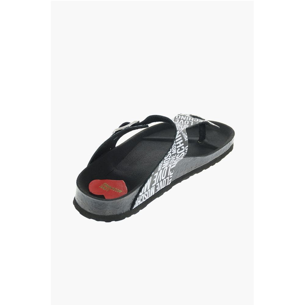 LOVE MOSCHINO all over logo printed two tone BIRKI30 thong s