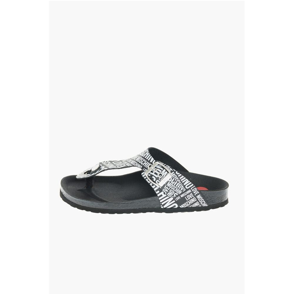LOVE MOSCHINO all over logo printed two tone BIRKI30 thong s