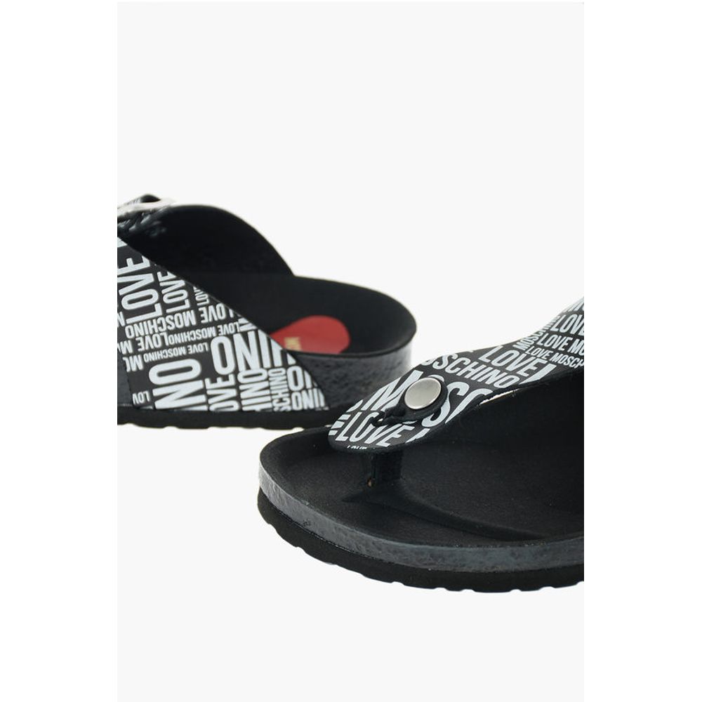 LOVE MOSCHINO all over logo printed two tone BIRKI30 thong s