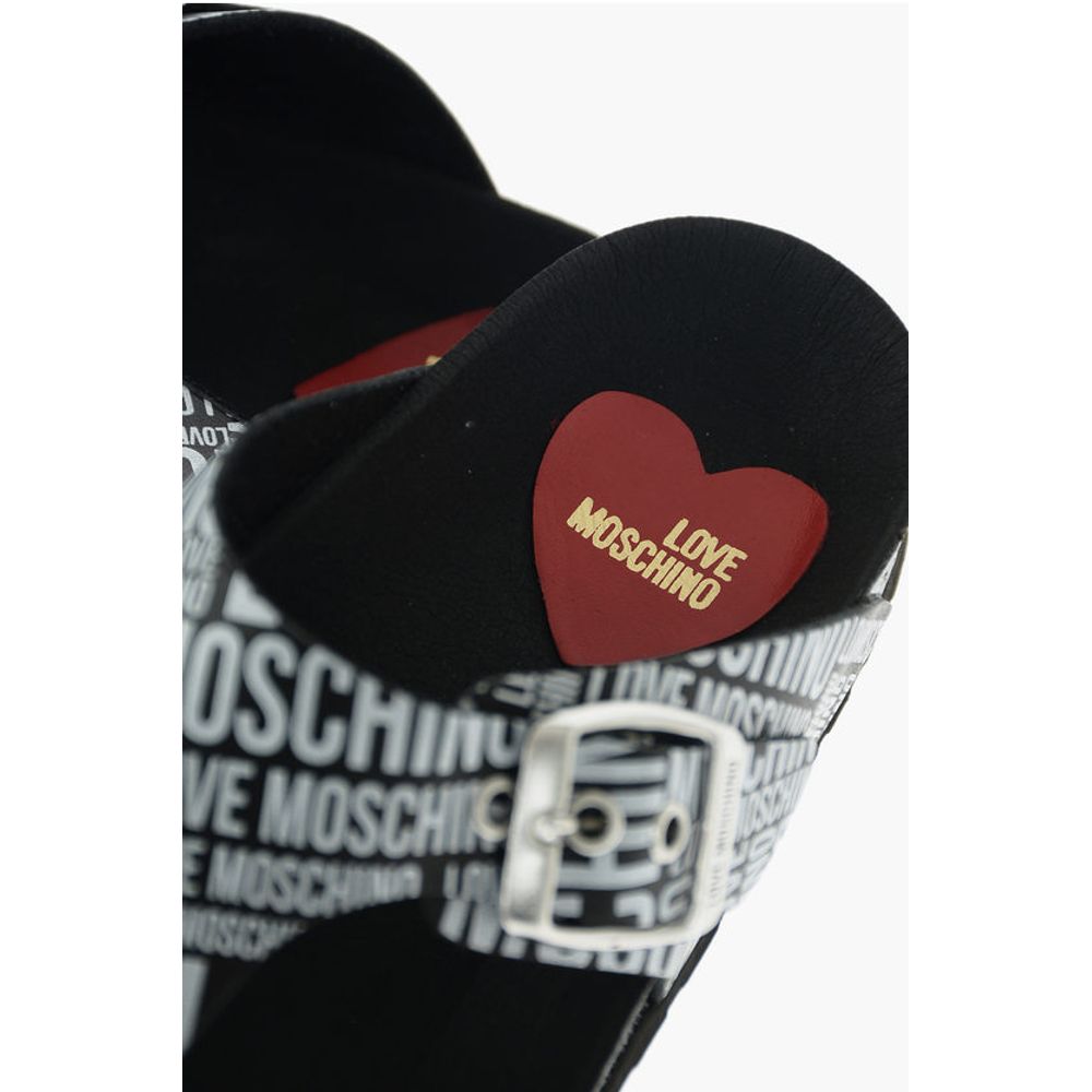 LOVE MOSCHINO all over logo printed two tone BIRKI30 thong s