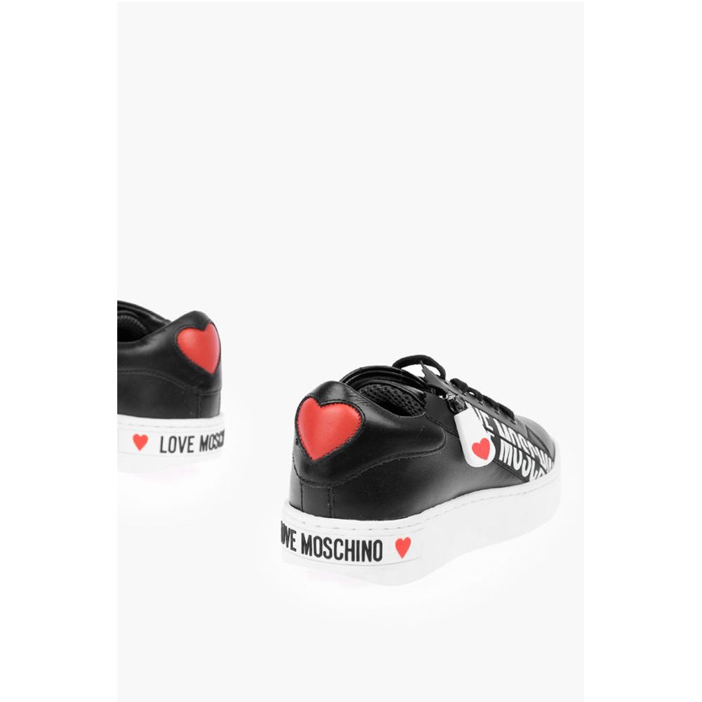 LOVE Leather Low Top Sneakers with Logo