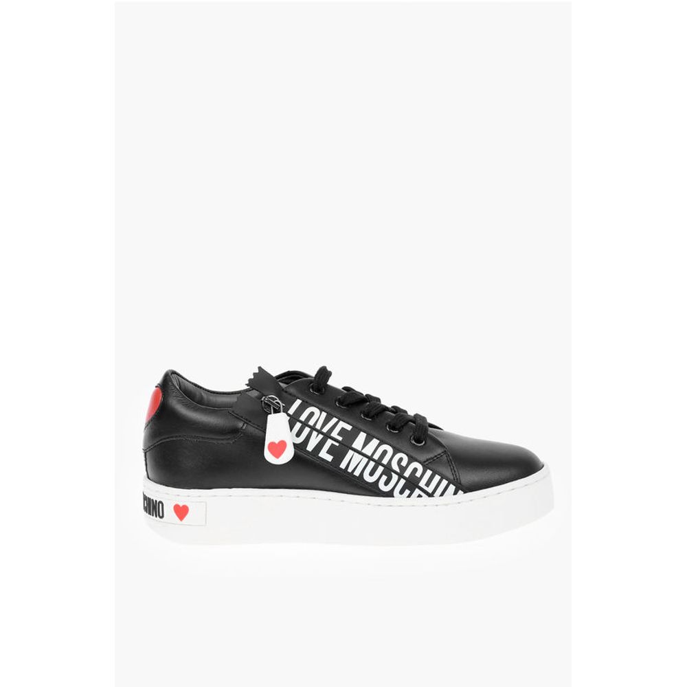 LOVE Leather Low Top Sneakers with Logo