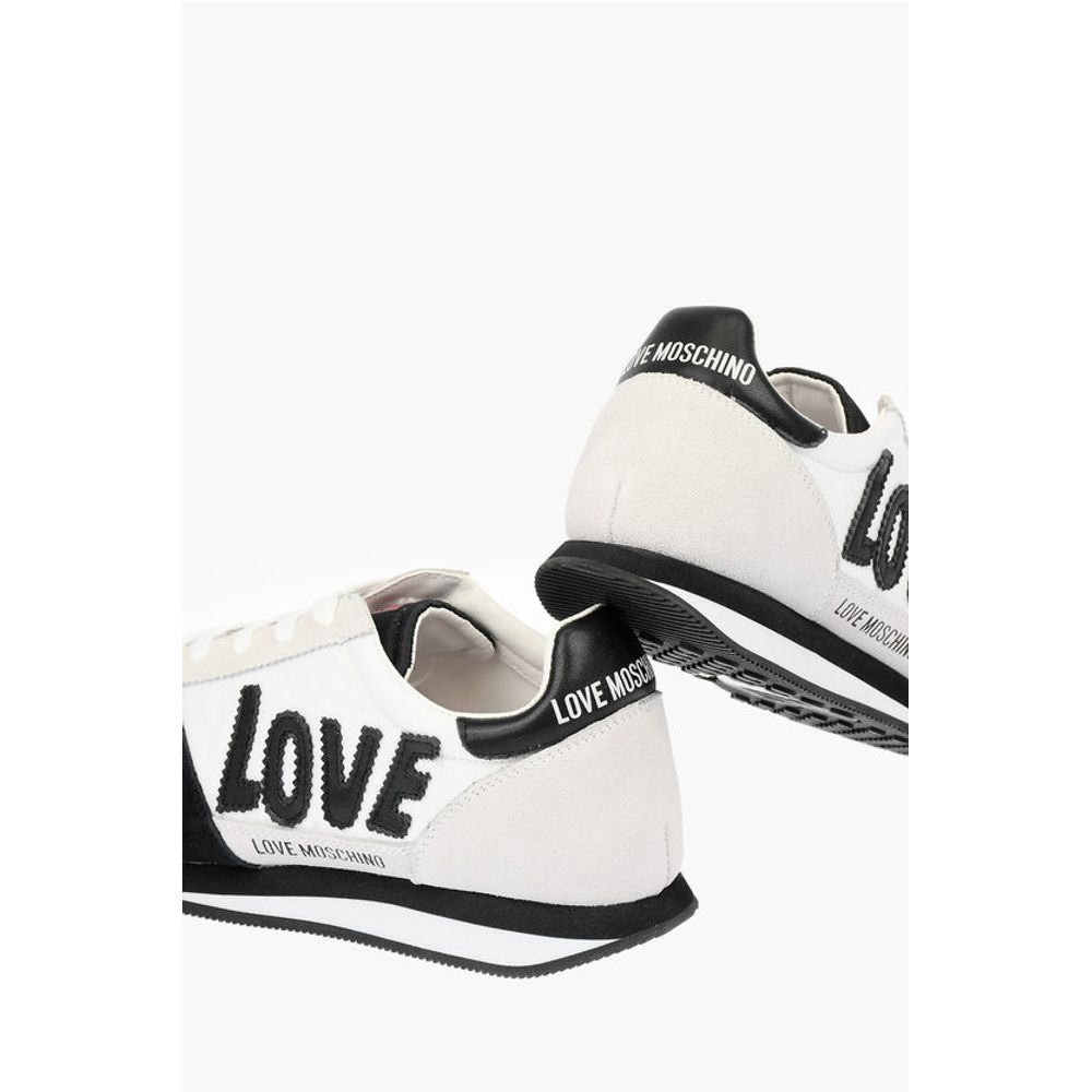 LOVE suede leather and fabric sneakers