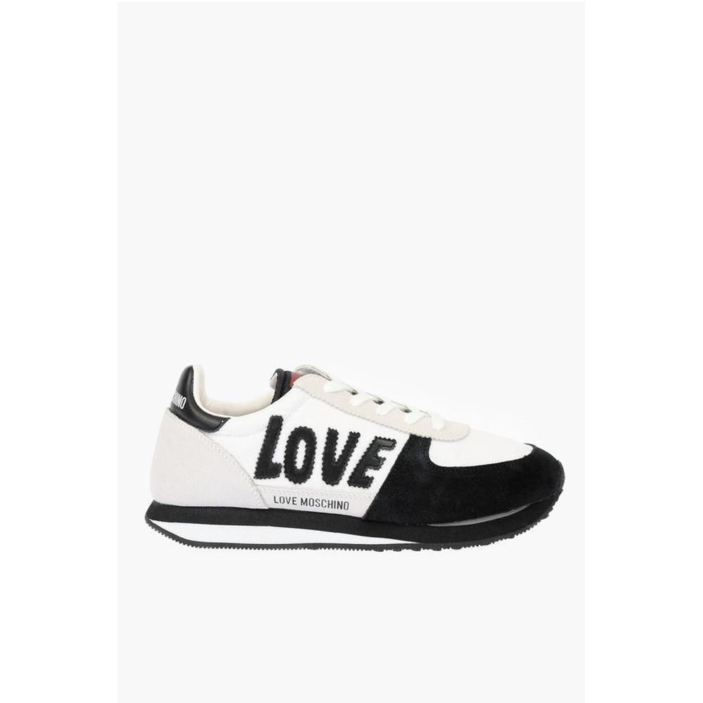 LOVE suede leather and fabric sneakers