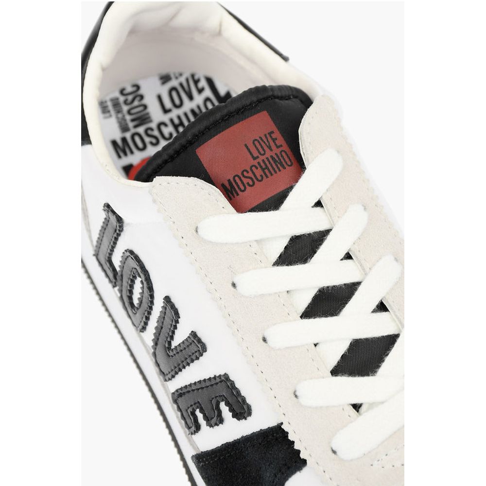 LOVE suede leather and fabric sneakers