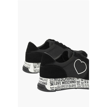 LOVE suede leather and fabric sneakers with logoed sole