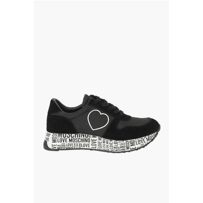 LOVE suede leather and fabric sneakers with logoed sole