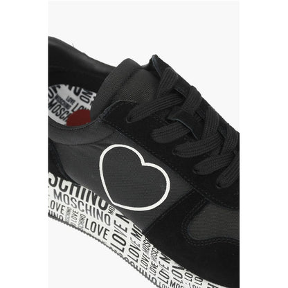 LOVE suede leather and fabric sneakers with logoed sole