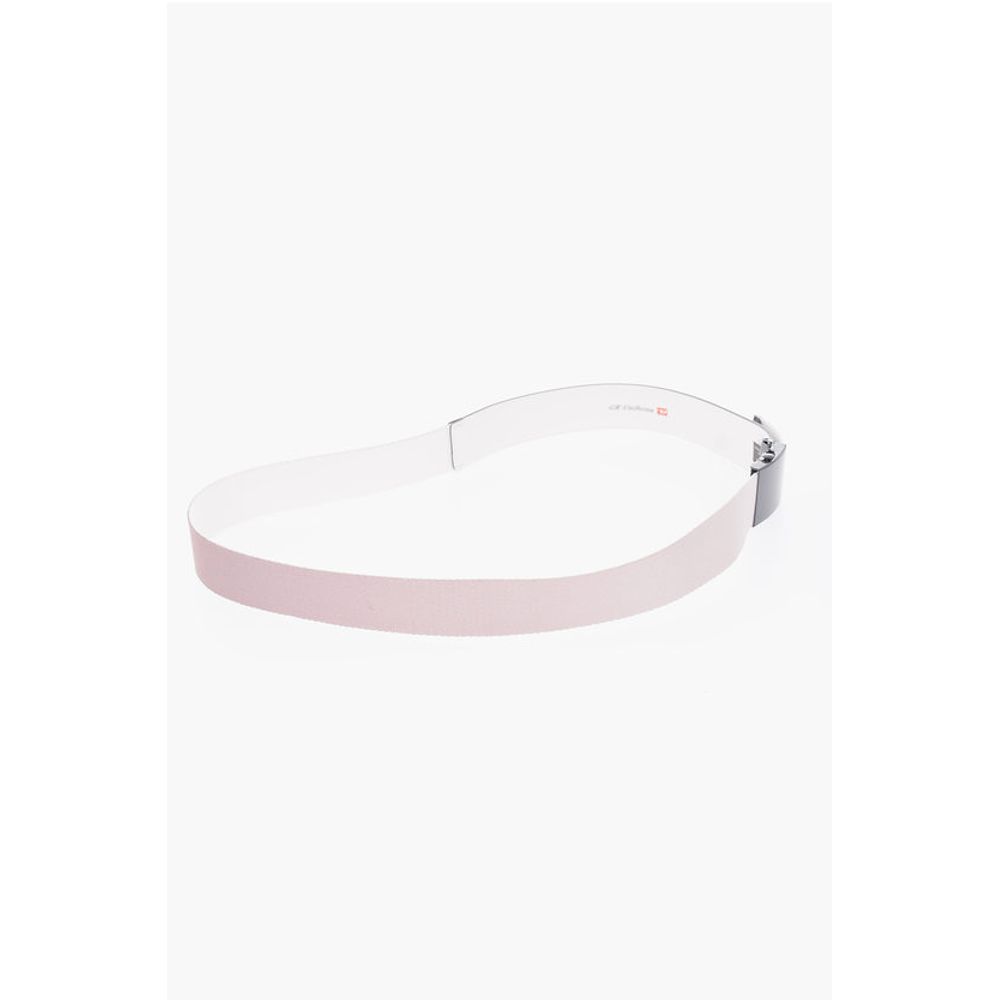 30mm fabric belt with faux leather detail