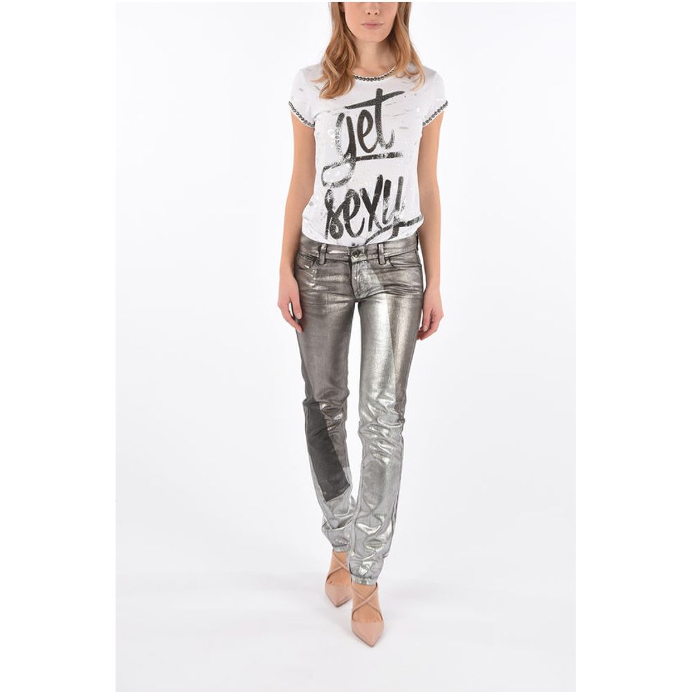 BLACK GOLD metallic effect TYPE-146 jeans