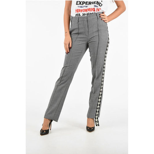 Virgin Wool Pied de Poule Print Trousers