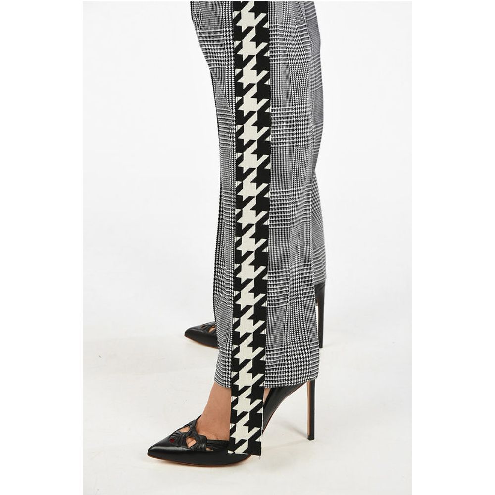 Virgin Wool Pied de Poule Print Trousers