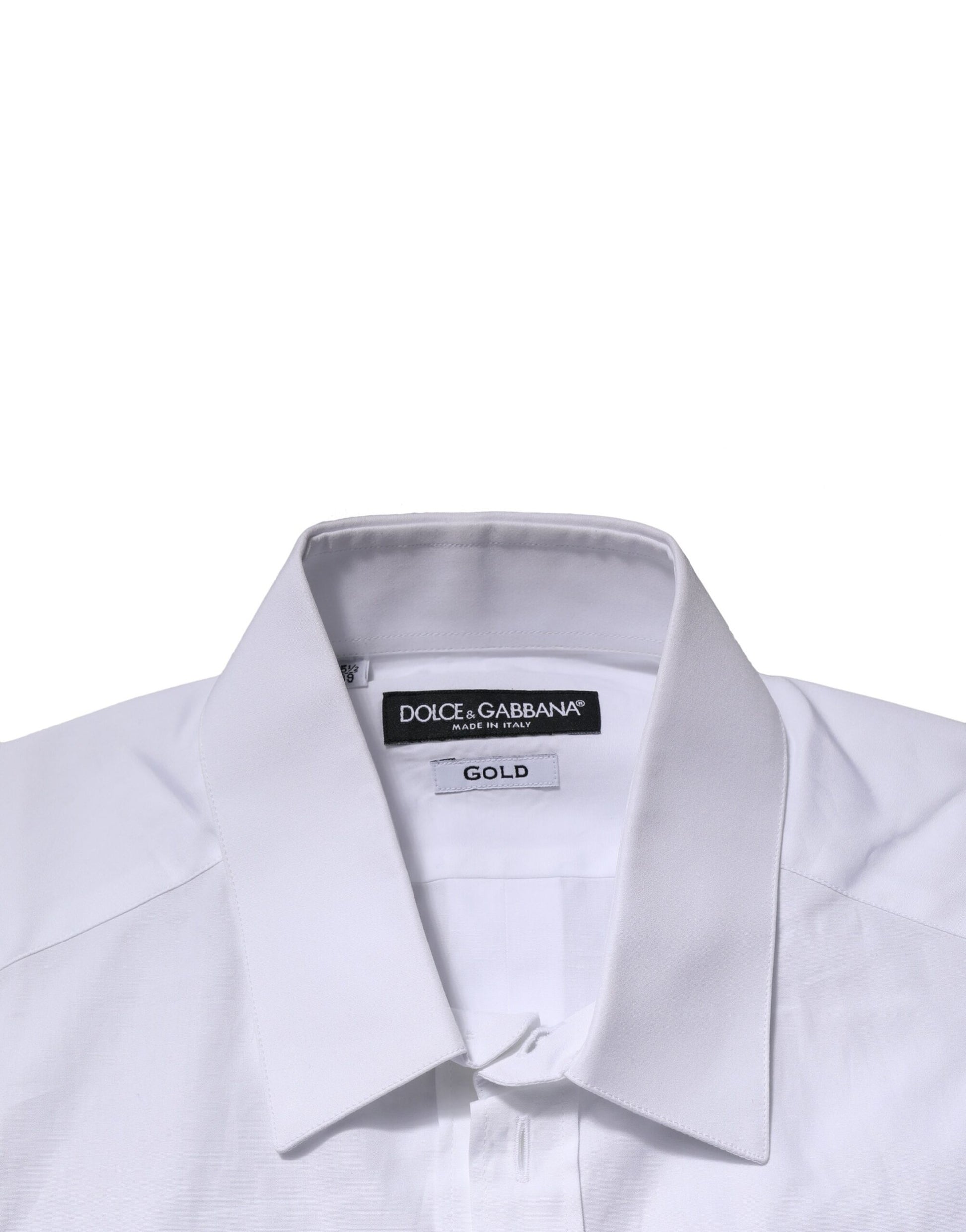 White Cotton GOLD Short Sleeves Casual Shirt