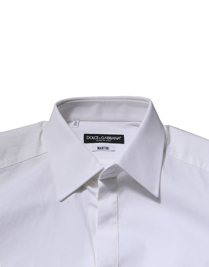 White MARTINI Long Sleeves Dress Formal Shirt