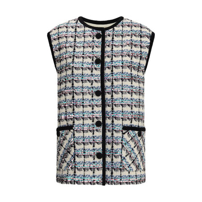 Tweed Vest with sequins