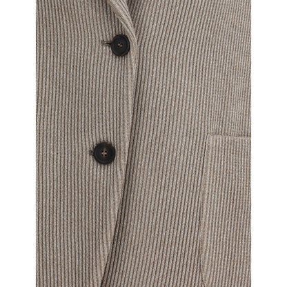Ribbed deisgn lurex Jacket