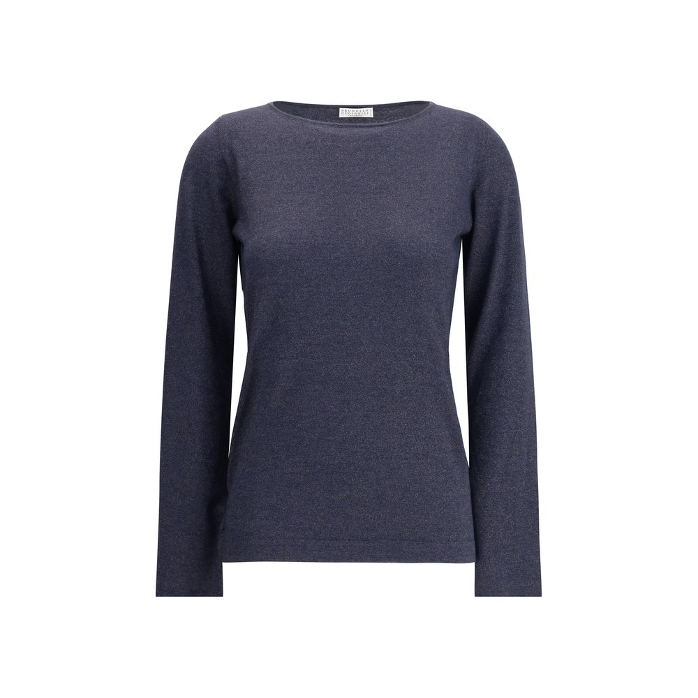 Long-sleeved lurex Top