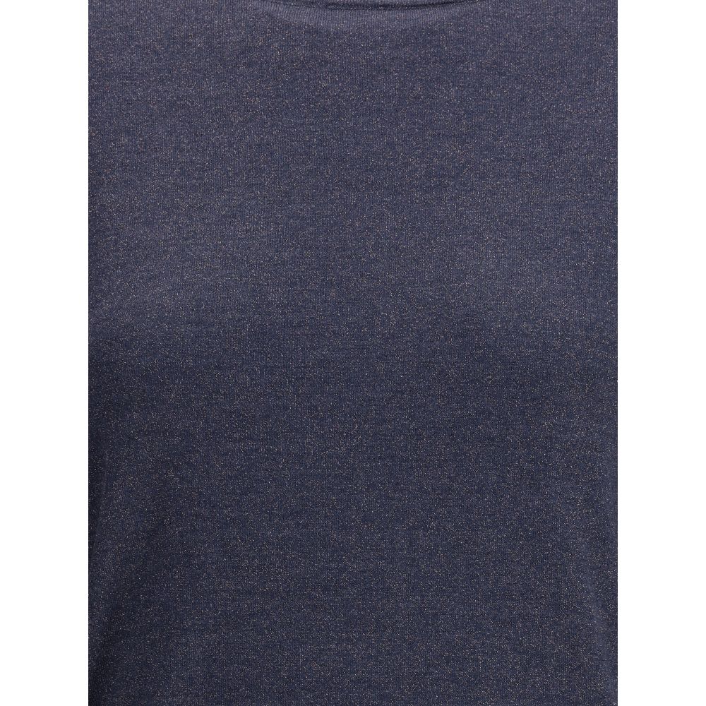 Long-sleeved lurex Top