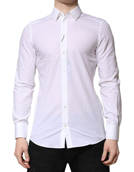 White MARTINI Long Sleeves Dress Formal Shirt
